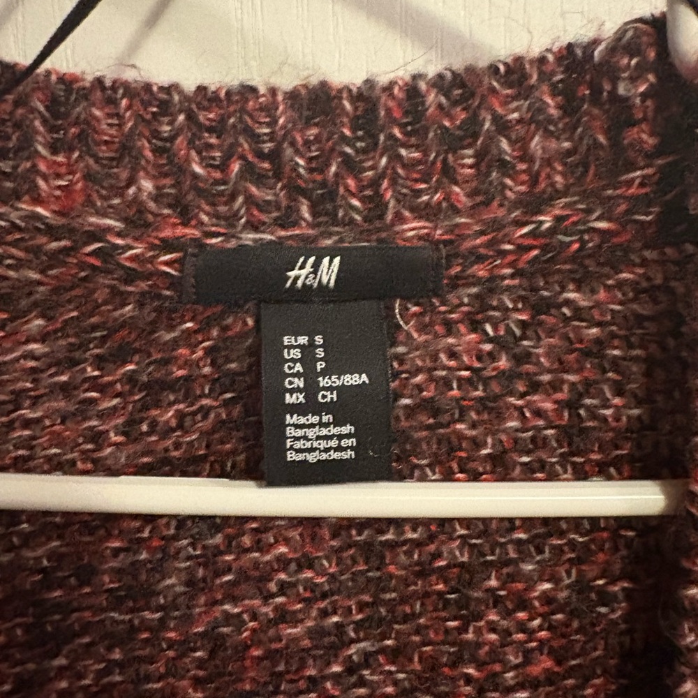 H&M Maroon Sweater Cardigan - Picture 4 of 6